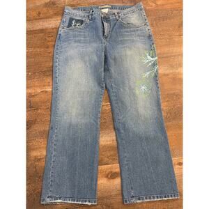 VTG Z.Cavarricci floral beaded jeans Sz 16